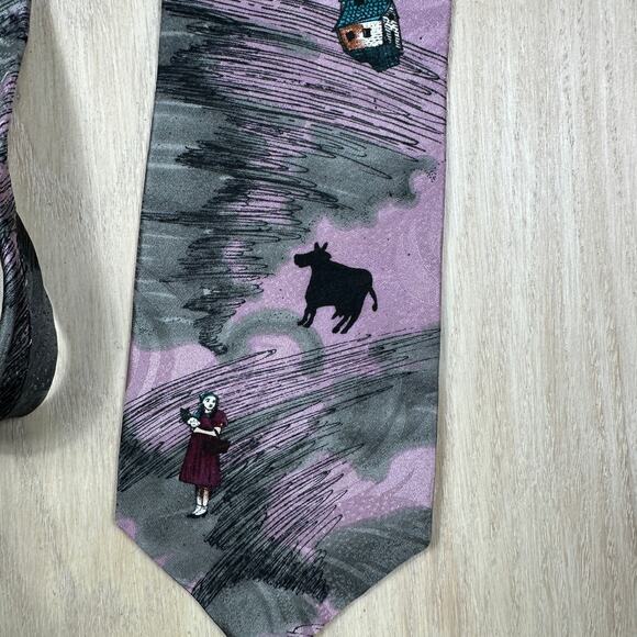 American Film Classics Wizard of Oz 1992 Silk Men's Neck Tie Dorthy Tornado - Picture 5 of 13
